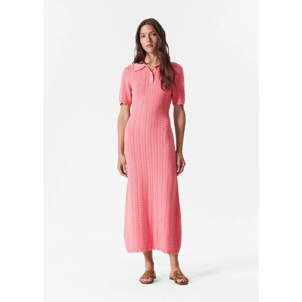 & Other Stories Pointelle Knit Midi Dress